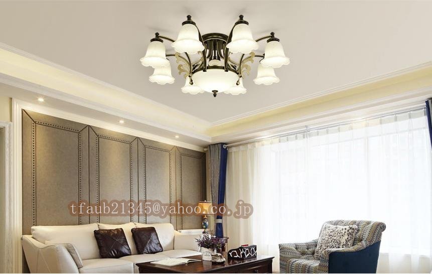 【ケーリーフショップ】ゆり ヨーロッパスタイルシャンデリア 鉄シャンデリア 居間/レストラン/寝室用シャンデリア 天井照明 8灯拍卖