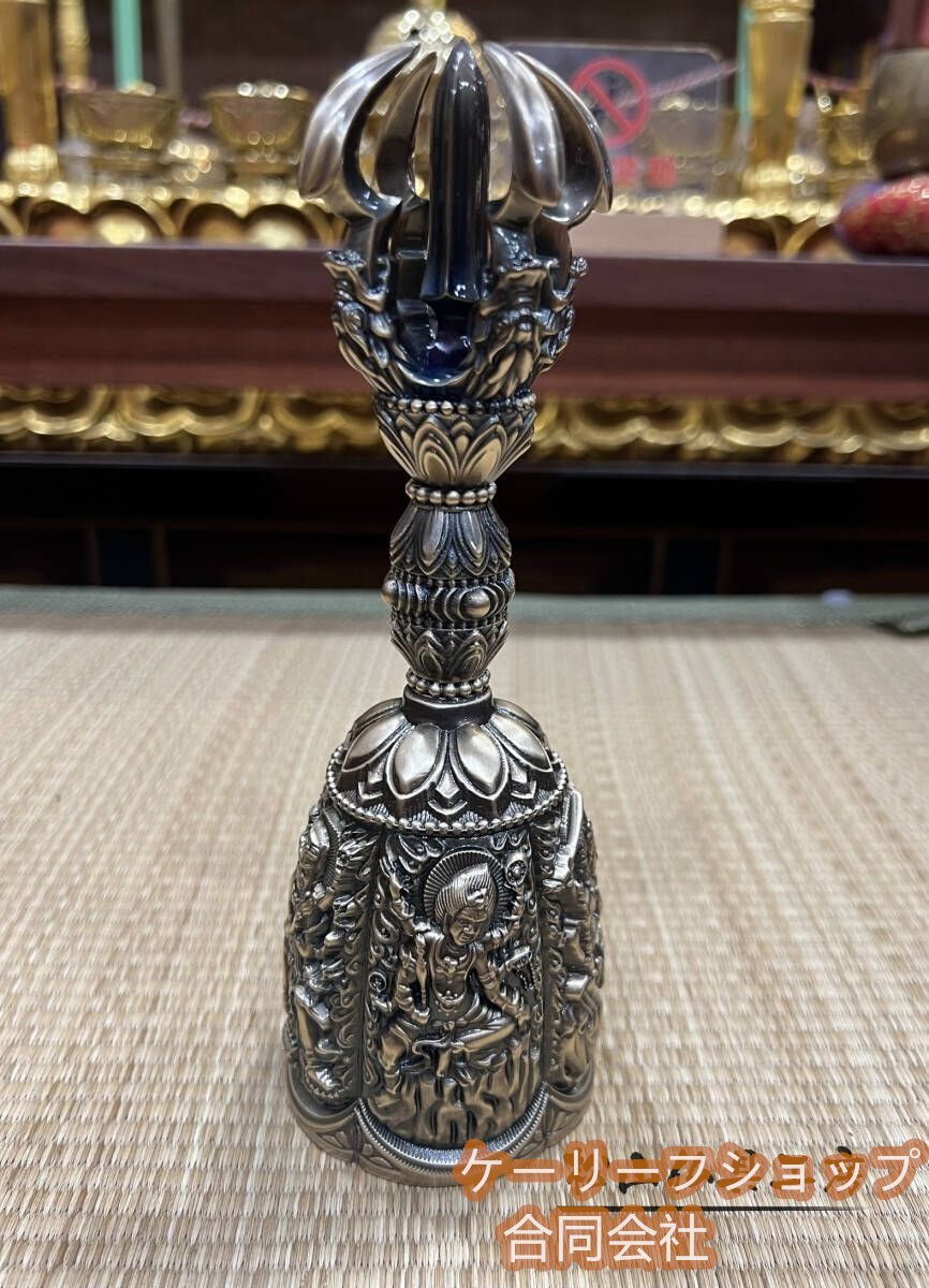 【ケーリーフショップ】密教法具 五大明王 五鈷鈴 金剛鈴 寺院用仏具 仏教 工芸品 銅製拍卖
