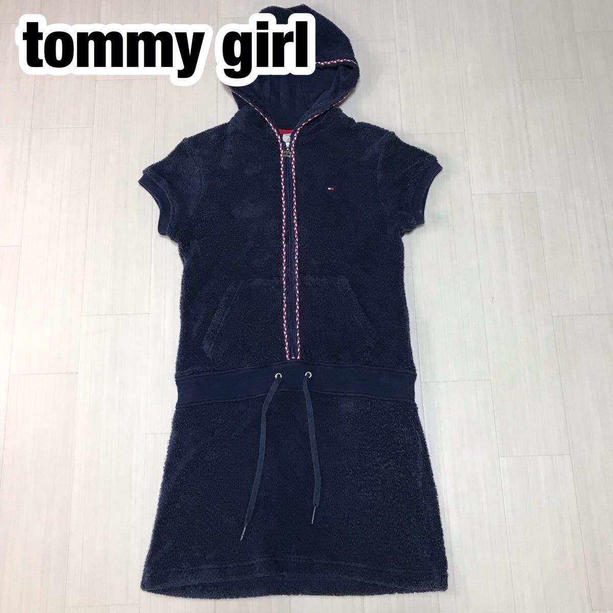 tommy girl トミーガール フリースワンピース レディース S ネイビー拍卖