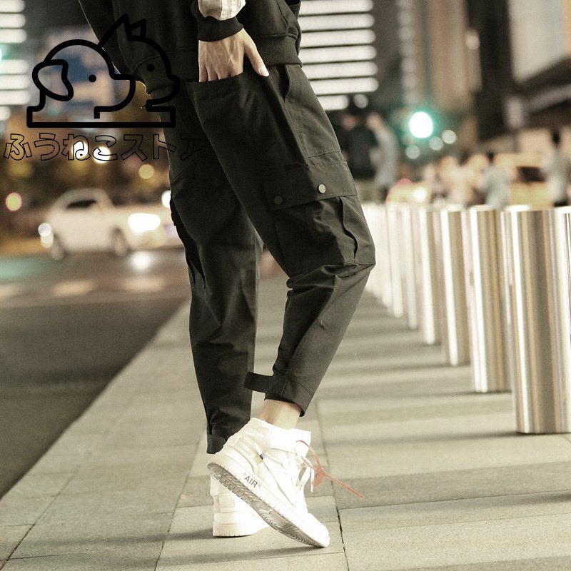 人気品ワークパンツペインターパンツカーゴパンツメンズミリタリージョガーパンツ大きいサイズマチ付きポケットストリートファッション拍卖