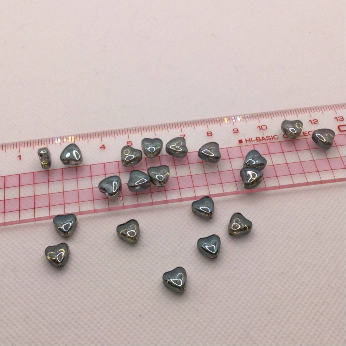 ハートビーズ 20個 ブルー系拍卖