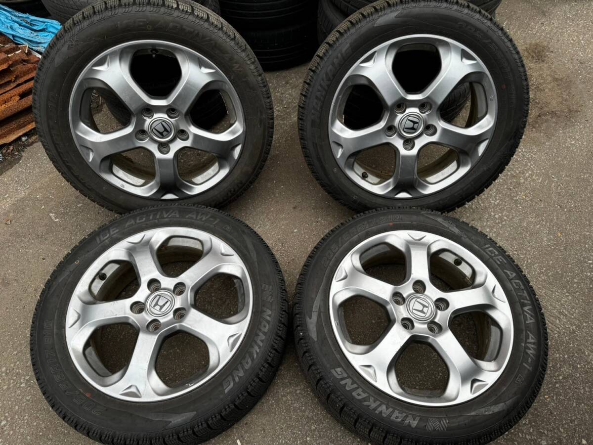 Y1136 205/55R17 91Q nankang ice activa aw-1 2021年 PCD114.3 5H 6J off 55 4本セット拍卖