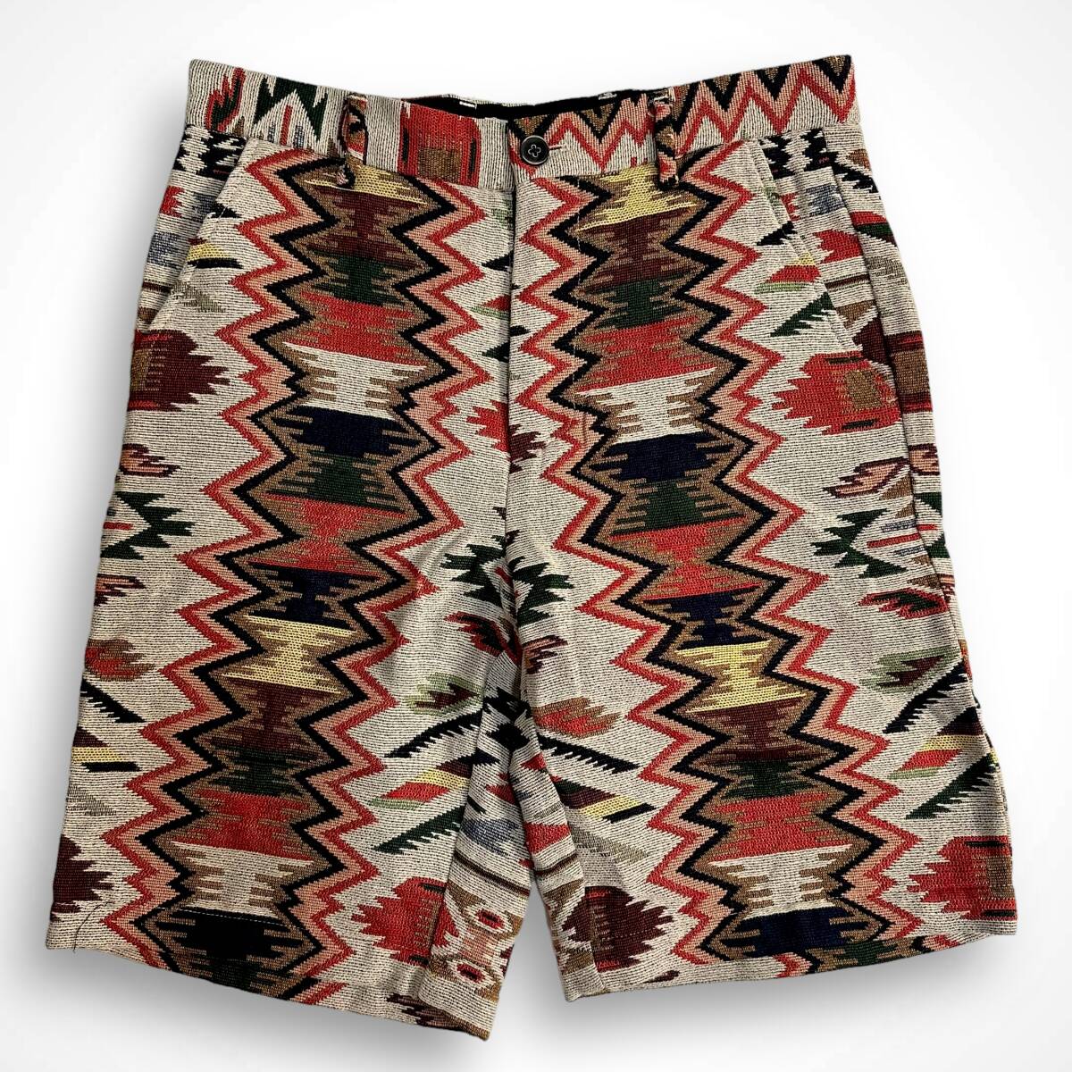 美品 貴重【KRAMMER&STOUDT】クラマーアンドスタウト USA製 ネイティブ柄 サーフ 西海岸 ショートパンツ ハーフパンツ 民族柄 レゲエ拍卖