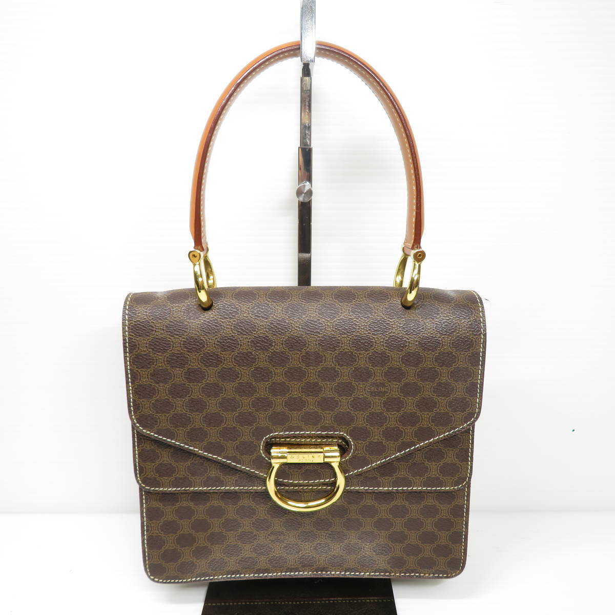 セリーヌ ハンドバッグ マカダム ブラウン NO.3拍卖
