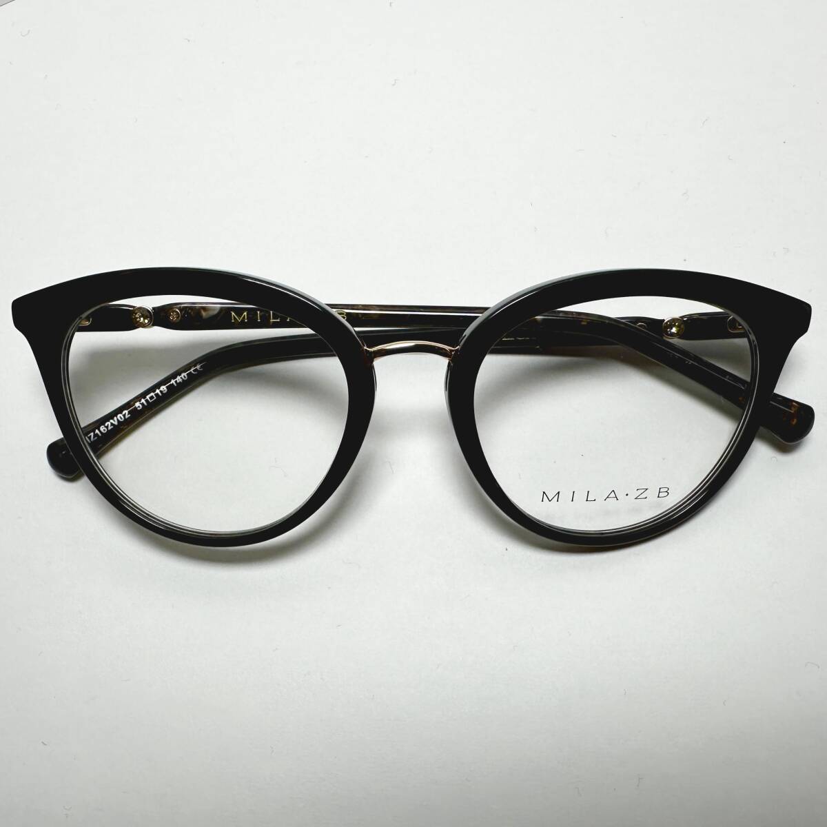 定価35,000円 Mila Zegna 正規新品 イタリア社 茶 円形メガネ ミラ・ゼグナ 純正ケース・クロス付き レディース拍卖