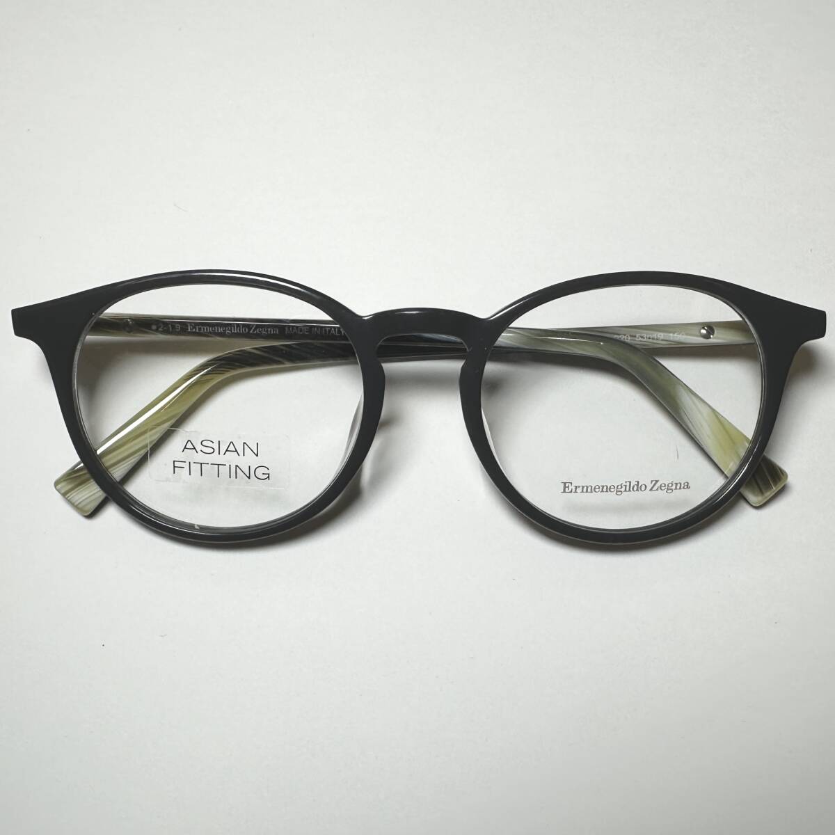 エルメネジルドゼニア Ermenegildo Zegna 正規新品 イタリア製メガネ 純正ケース・クロス付き 灰色 / EZ5028/ V 020拍卖