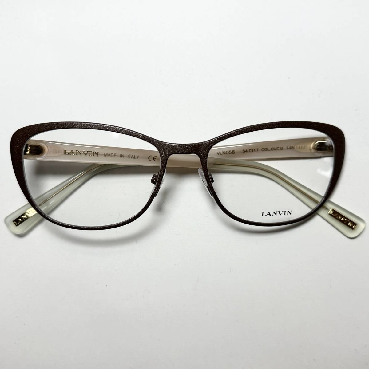 LANVIN イタリア製 レディース メガネ |正規新品|フランスブランド | ランバン VLN058 0MCM| 純正箱、ケース・クロス付き 拍卖