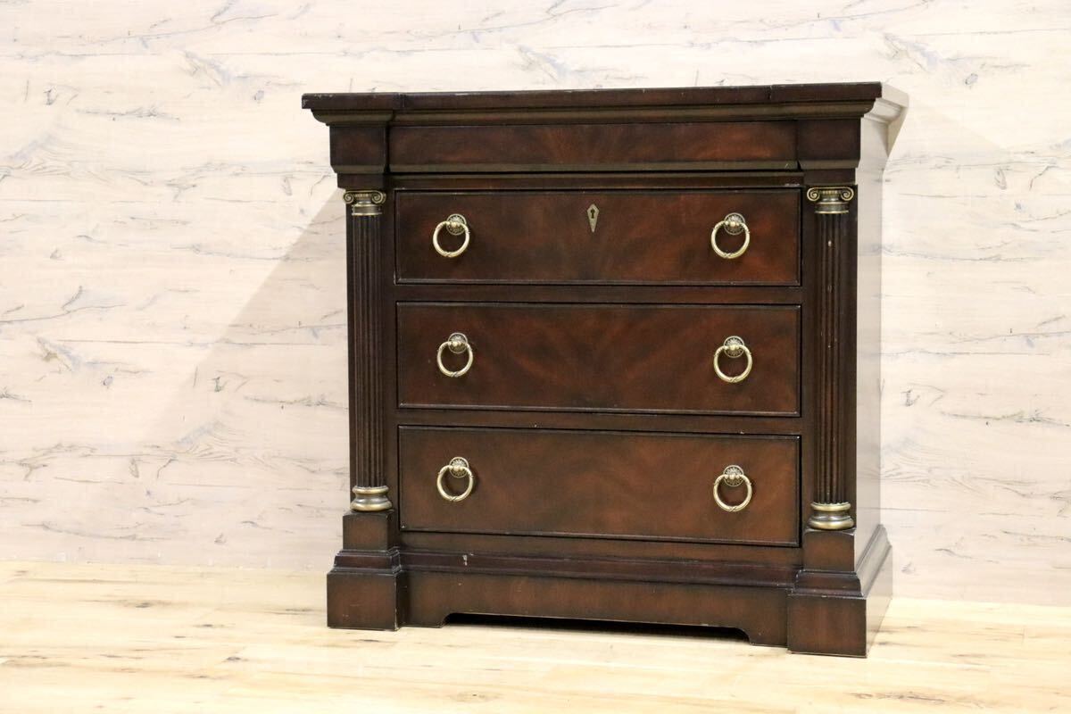 GMHK318○DREXEL HERITAGE / ドレクセルヘリテイジ チェスト キャビネット 収納家具 ドロワー 店舗什器 マホガニー ヴィンテージ 希少拍卖