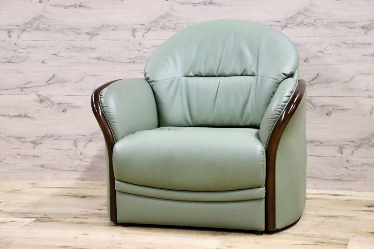 GMHK335A○maruni / マルニ ベルサイユ グレース 1人掛けソファ シングルソファ アームチェア 応接 合皮 定価約14万拍卖