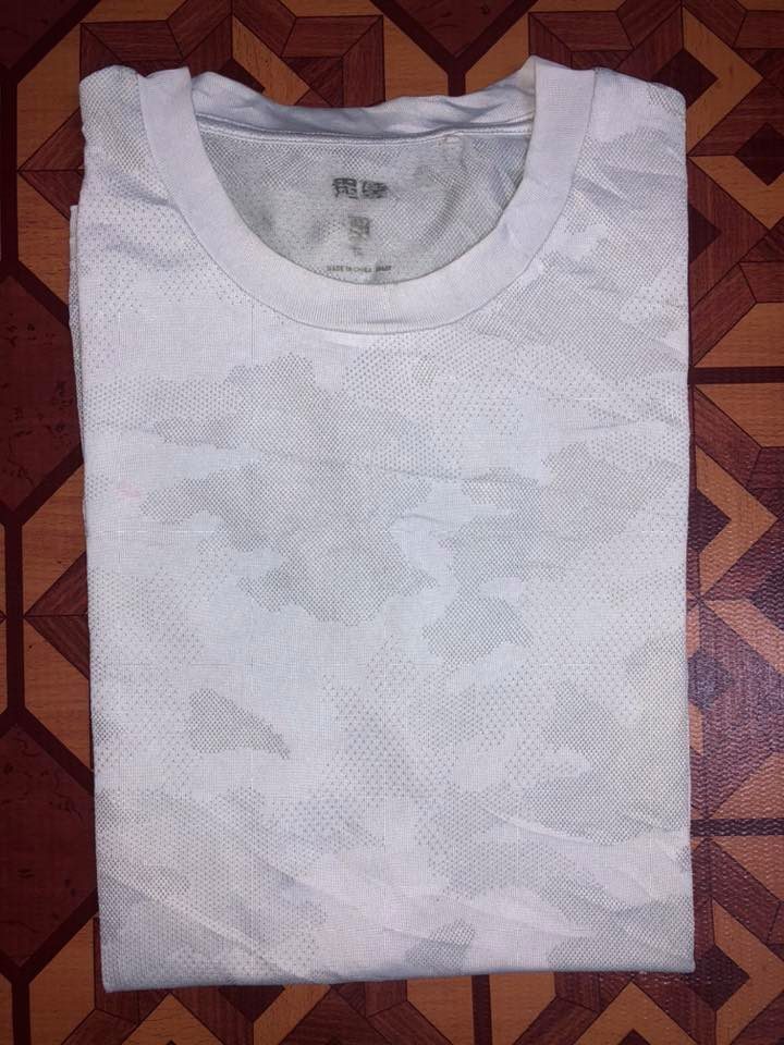MB さん絶賛♪ ドライEX クルーネック T L UNIQLO ユニクロ メッシュ ミリタリー グレー 白 DRY-EX クルーネックT 迷彩 U ルメール拍卖