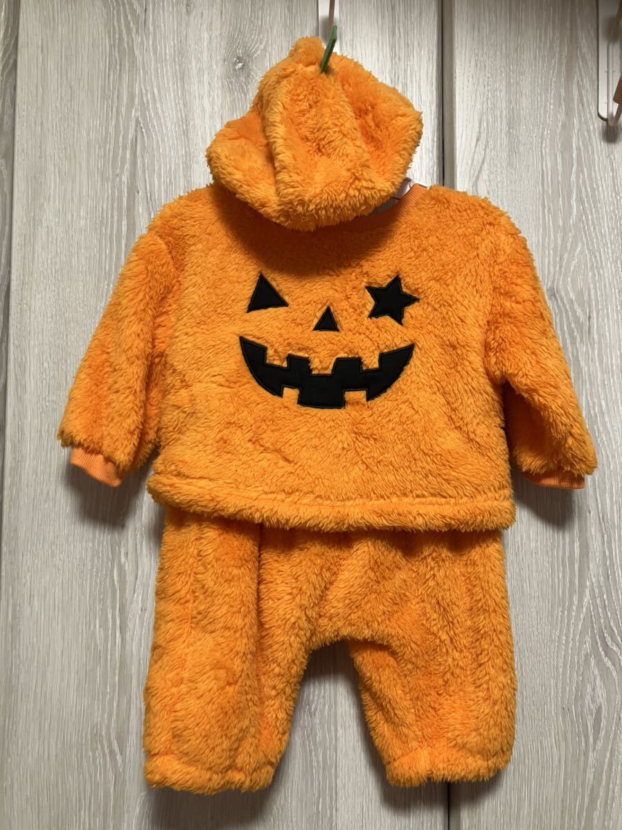 ハロウィン コスチューム 仮装 カボチャ おばけ 80サイズ 帽子 ズボン付き拍卖