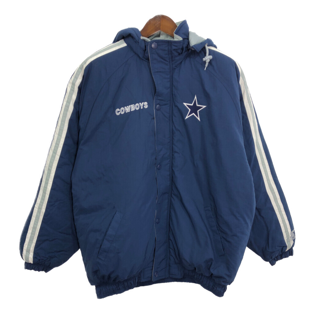 STARTER スターター NFL ダラス・カウボーイズ スタジアムジャケット プロチーム アメフト ネイビー (メンズ XL) 中古 古着 R5516拍卖