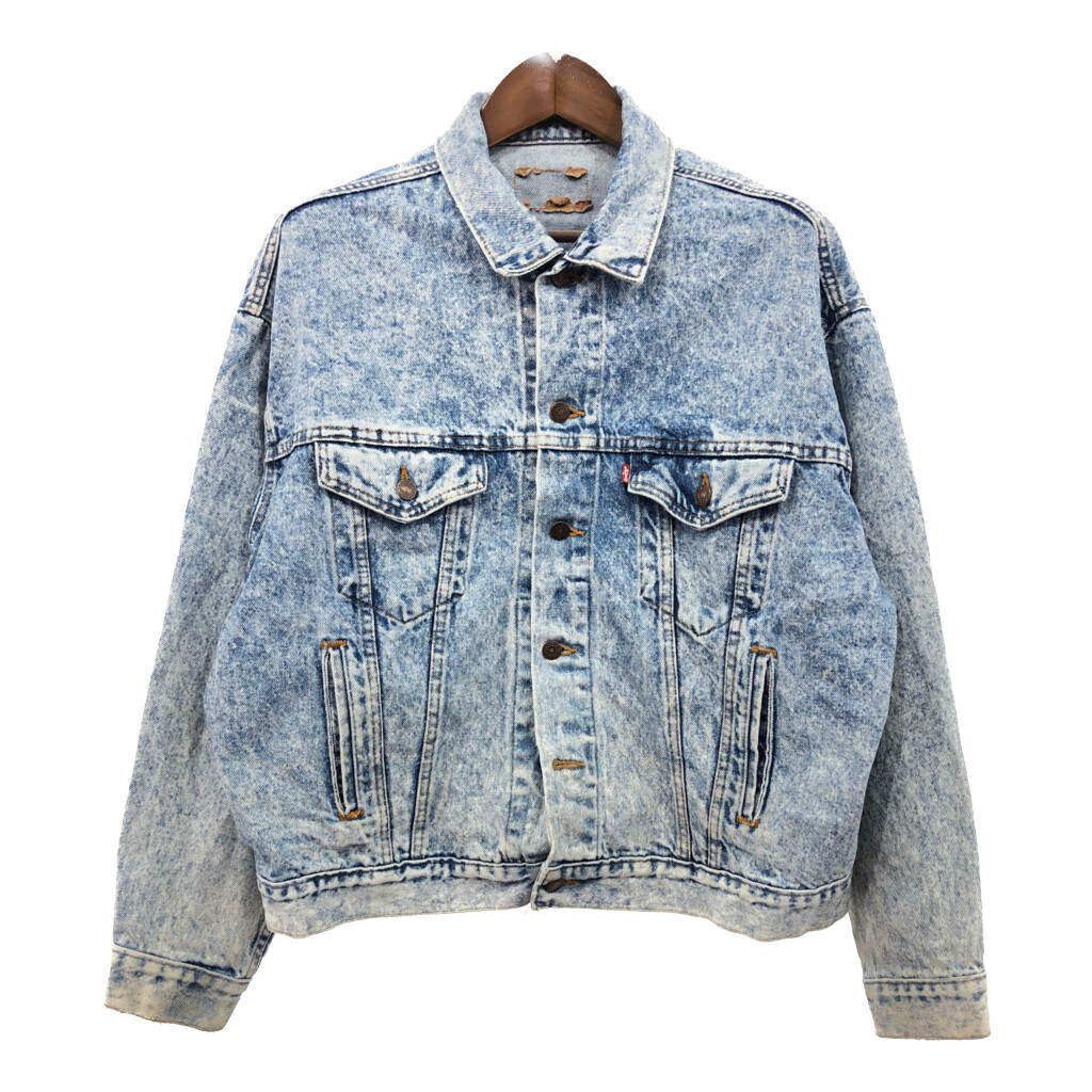 00年代 USA製 Levi's リーバイス 70507-0219 デニムトラッカージャケット ライトブルー (メンズ L) 中古 古着 R6274拍卖