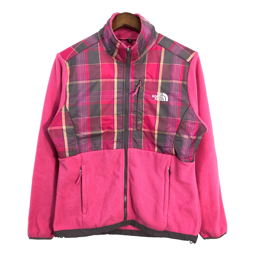 THE NORTH FACE ノースフェイス Denali デナリ フリースジャケット アウトドア チェック ピンク (レディース M) 中古 古着 R7564拍卖