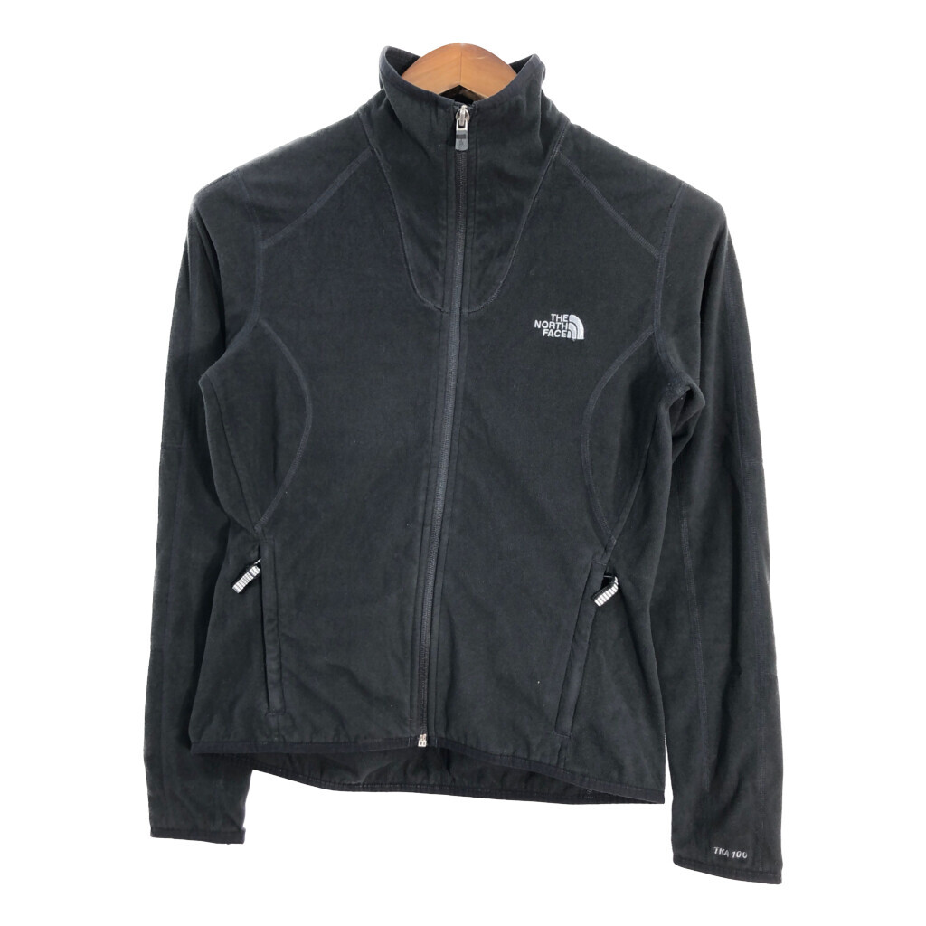 THE NORTH FACE ノースフェイス フリースジャケット アウトドア ワンポイントロゴ ブラック (レディース S) 中古 古着 R7575拍卖