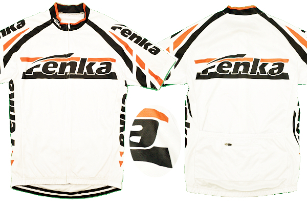 Y-7877★送料無料★美品★Fenka フェンカ★自転車 ロードバイク ホワイト フルジップアップ 半袖 サイクルジャージ ウェア シャツ S 拍卖