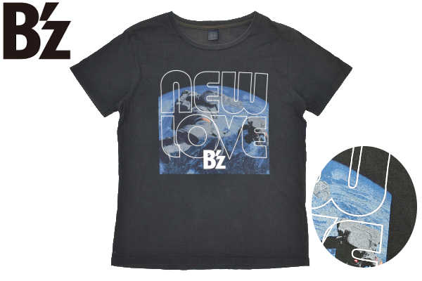 Y-8033★送料無料★B`z ビーズ NEW LOVE アルバム 初回生産限定盤★ブラック黒 半袖 T-シャツ フリーサイズ拍卖