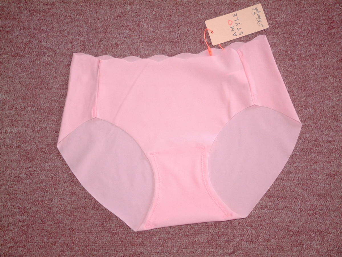 ★送料込み◆トリンプ アモスタイル AMOSTYLE アンライン ボーイズレングス 縫製を極力減らしたフリーカット M 淡いピンク AMST1212 PT JX拍卖