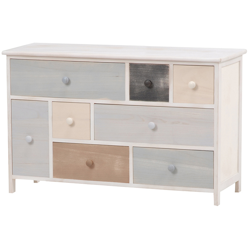 スモーキーシリーズ チェスト(アンティークホワイト) MCH-8308AW拍卖