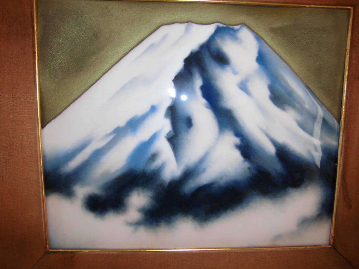 七宝霊峰富岳額 安藤七宝店造 特大拍卖