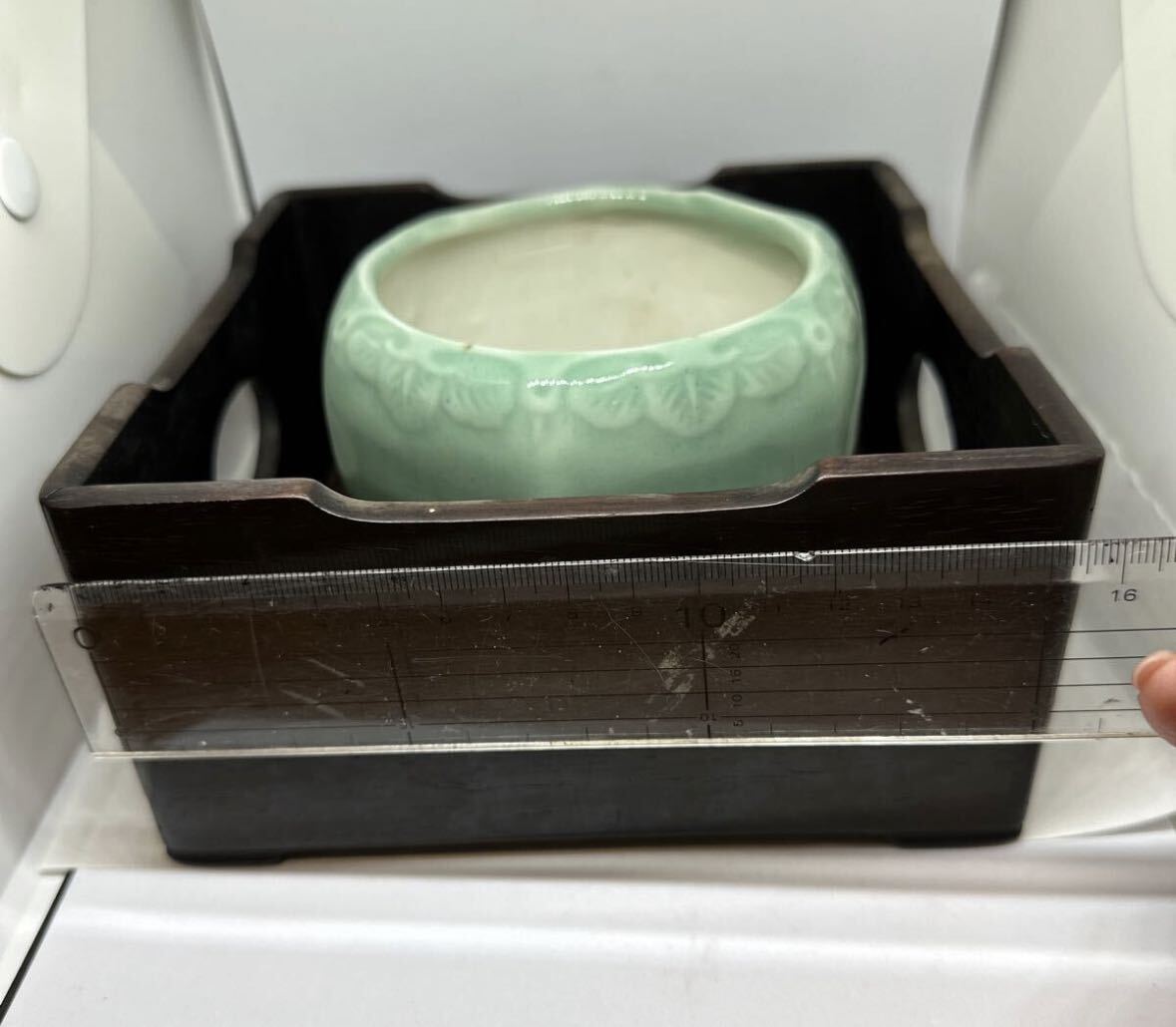 煙草盆 火鉢 骨董 灰皿 たばこ盆 古道具 アンティーク コレクション 昭和レトロ レトロ 木箱 時代物拍卖