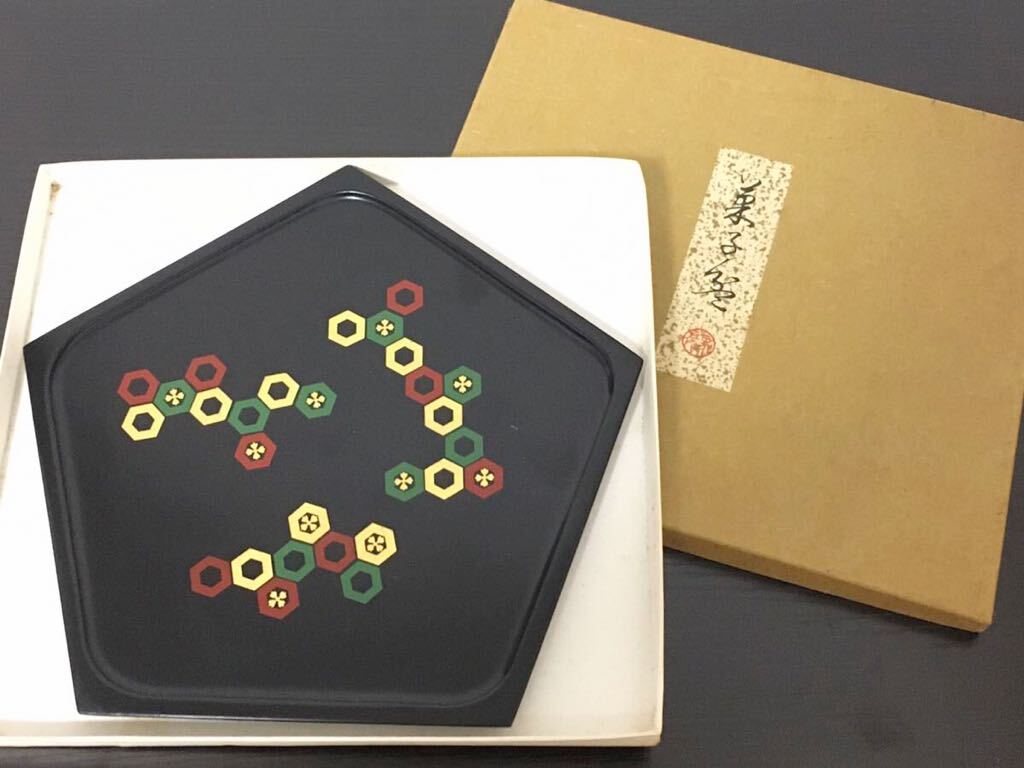 【即決】象彦 茶道具 五角 菓子盆 USED (traditional japanese tray)拍卖