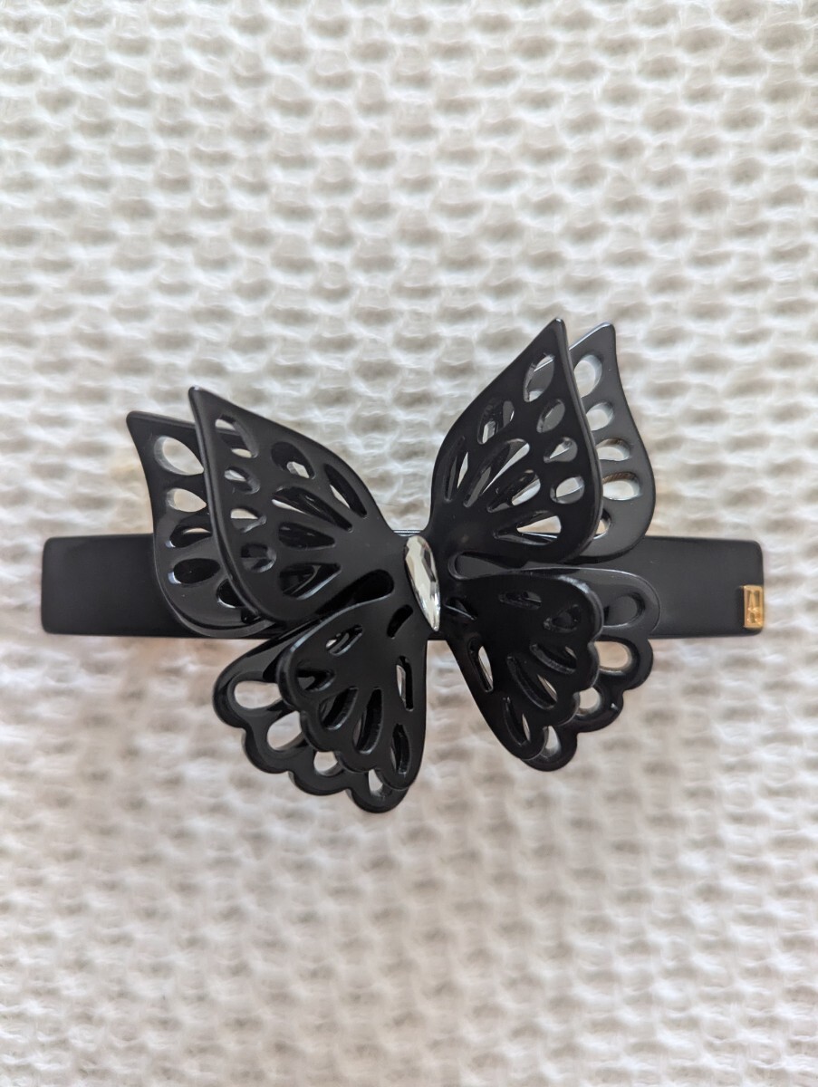 新品★アレクサンドルドゥパリ★Alexandre de Paris★バレッタ★ブラックバタフライ★スワロフスキー★拍卖