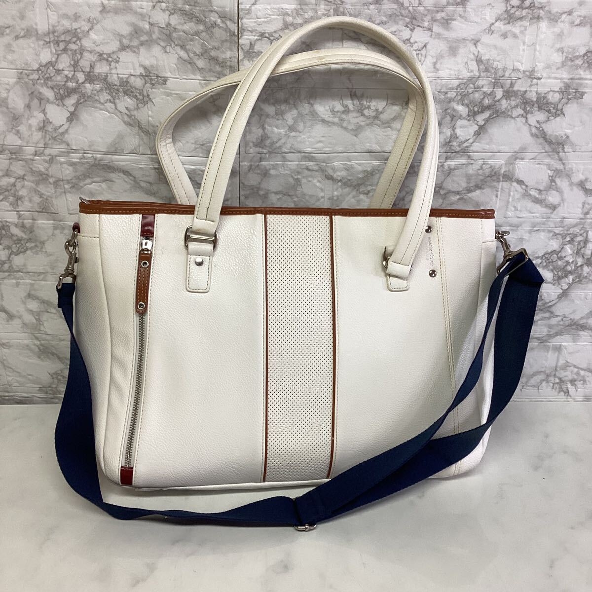 marie claire 2way バッグ オシャレ シンプル ホワイト R68拍卖