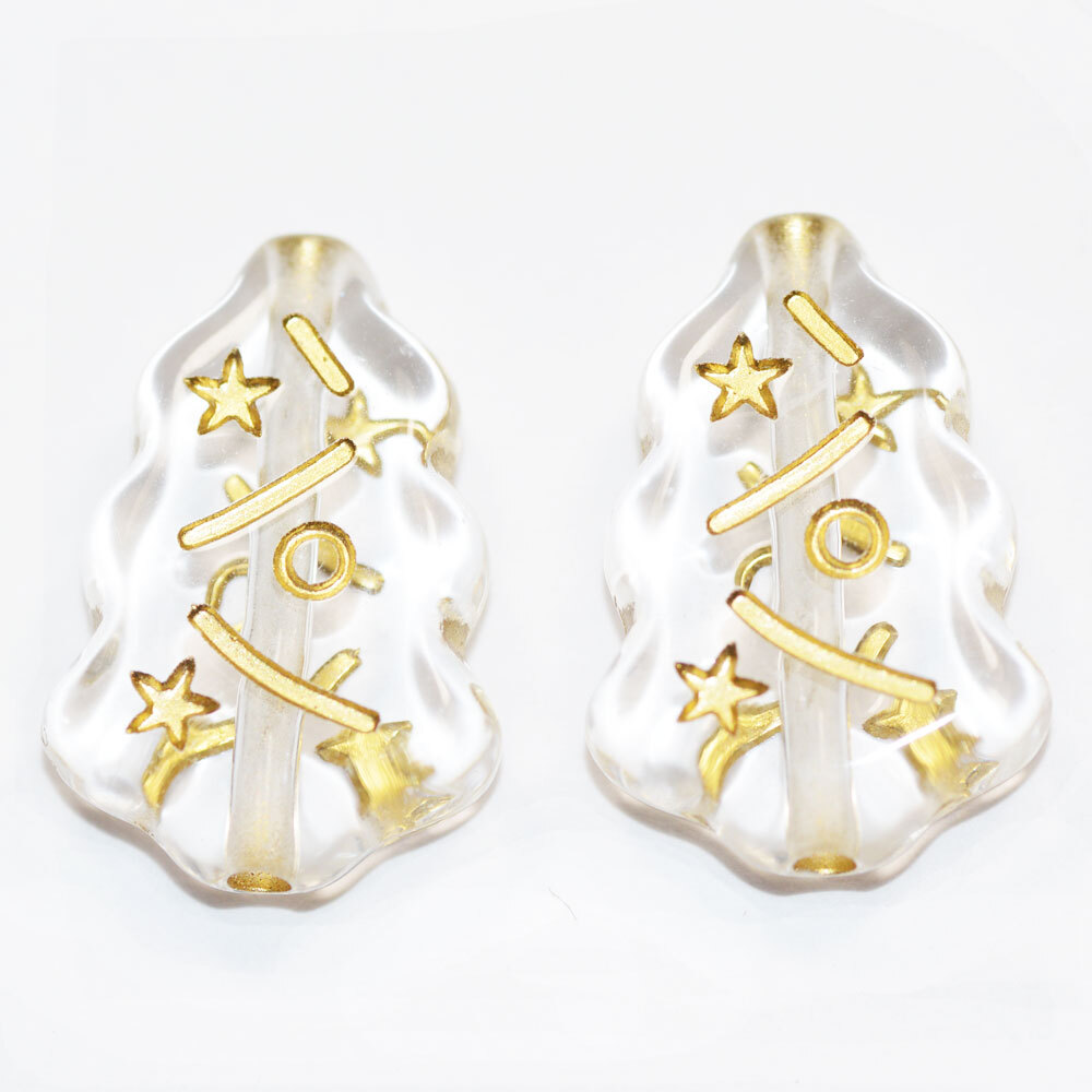 アクリル製 クリスマスツリー ビーズ クリスタル クリアー透明 1コ単位売り CT019-1拍卖