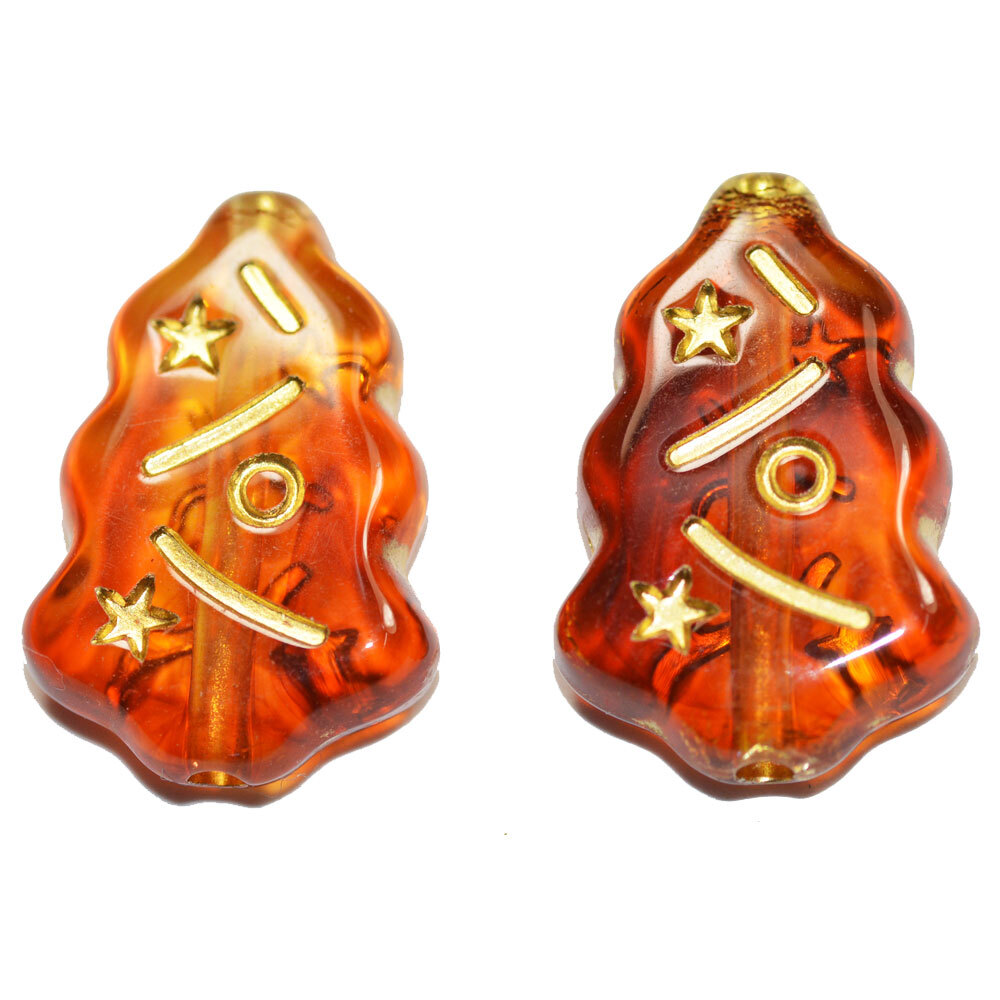 アクリル製 クリスマスツリー ビーズ トパーズ ブラウン 1コ単位売り CT019-6拍卖