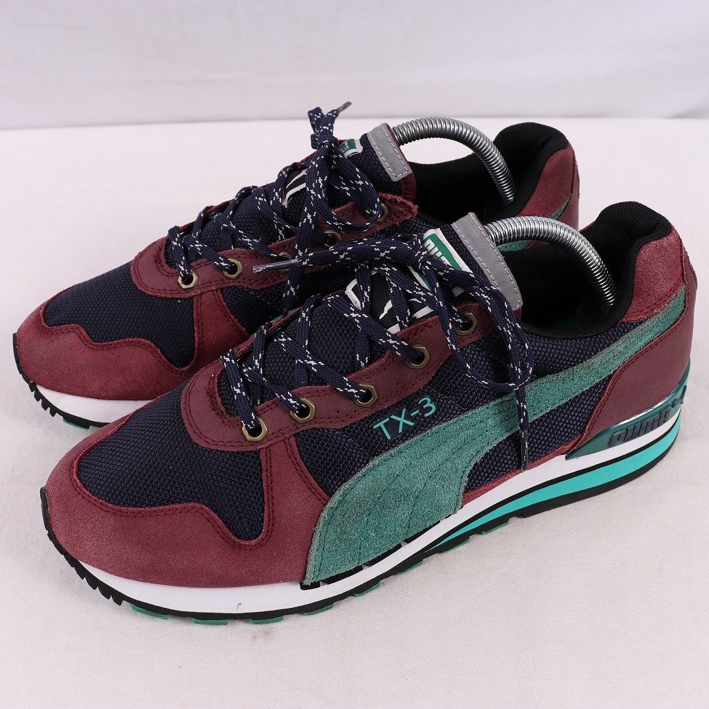 TX-3 WINTERIZED 27.0cm/puma TX-3 プーマ スニーカー 中古 古着 紺 ネイビー エンジ 緑 メンズ et1792拍卖