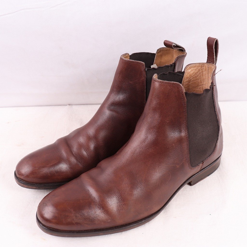 Bexley 44 / 28.0cm 位 サイドゴアブーツ チェルシーブーツ ブラウン 茶 ベクスリー ベクスレー グッドイヤーウェルト 中古靴 ds4653拍卖