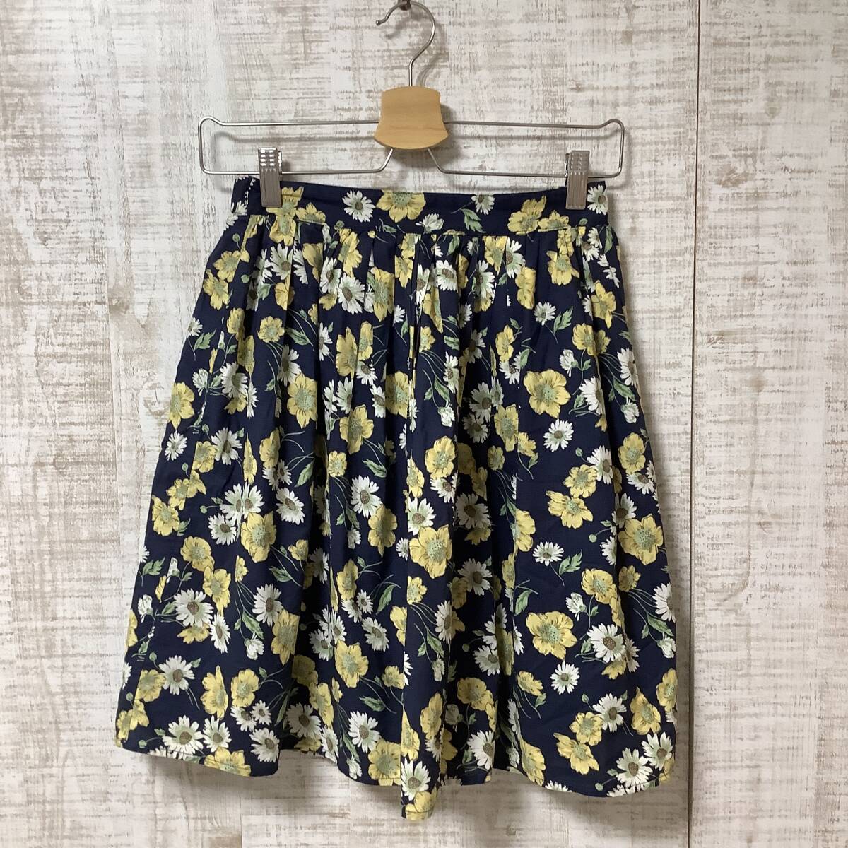 M59◇ehka sopo|エヘカ ソポ スカート ネイビー×イエロー サイズM拍卖