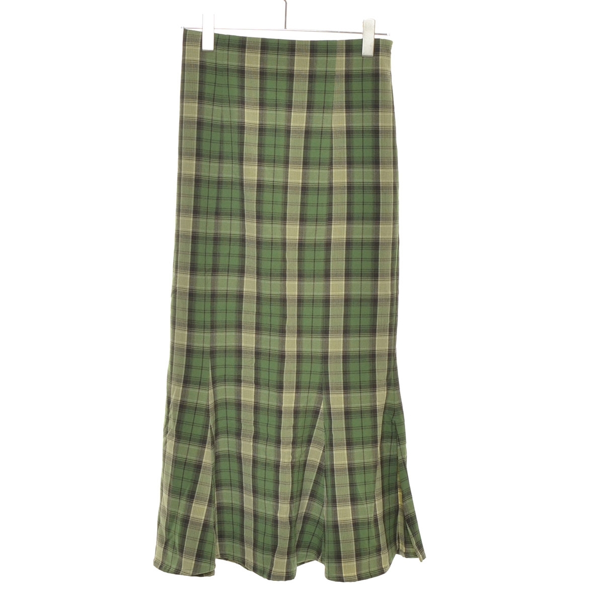 ■518746 未使用品 LOWRYS FARM ローリーズファーム アダストリア ●ロングスカート チェックスリットマーメイドスカート サイズL 22aw拍卖