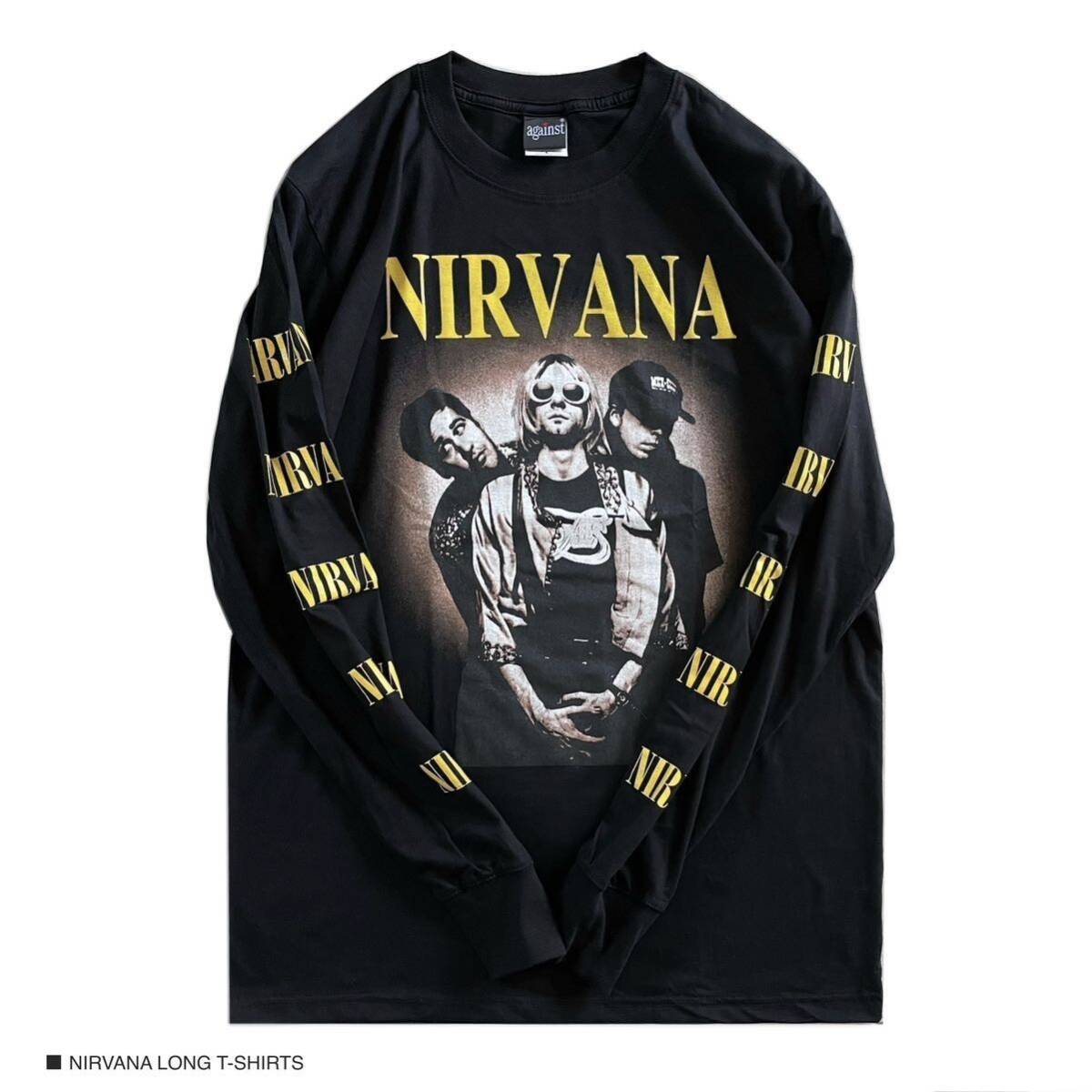 NIRVANA ニルヴァーナ ブラック Mサイズ ロンT ロング Tシャツ ロック バンドT カートコバーン拍卖