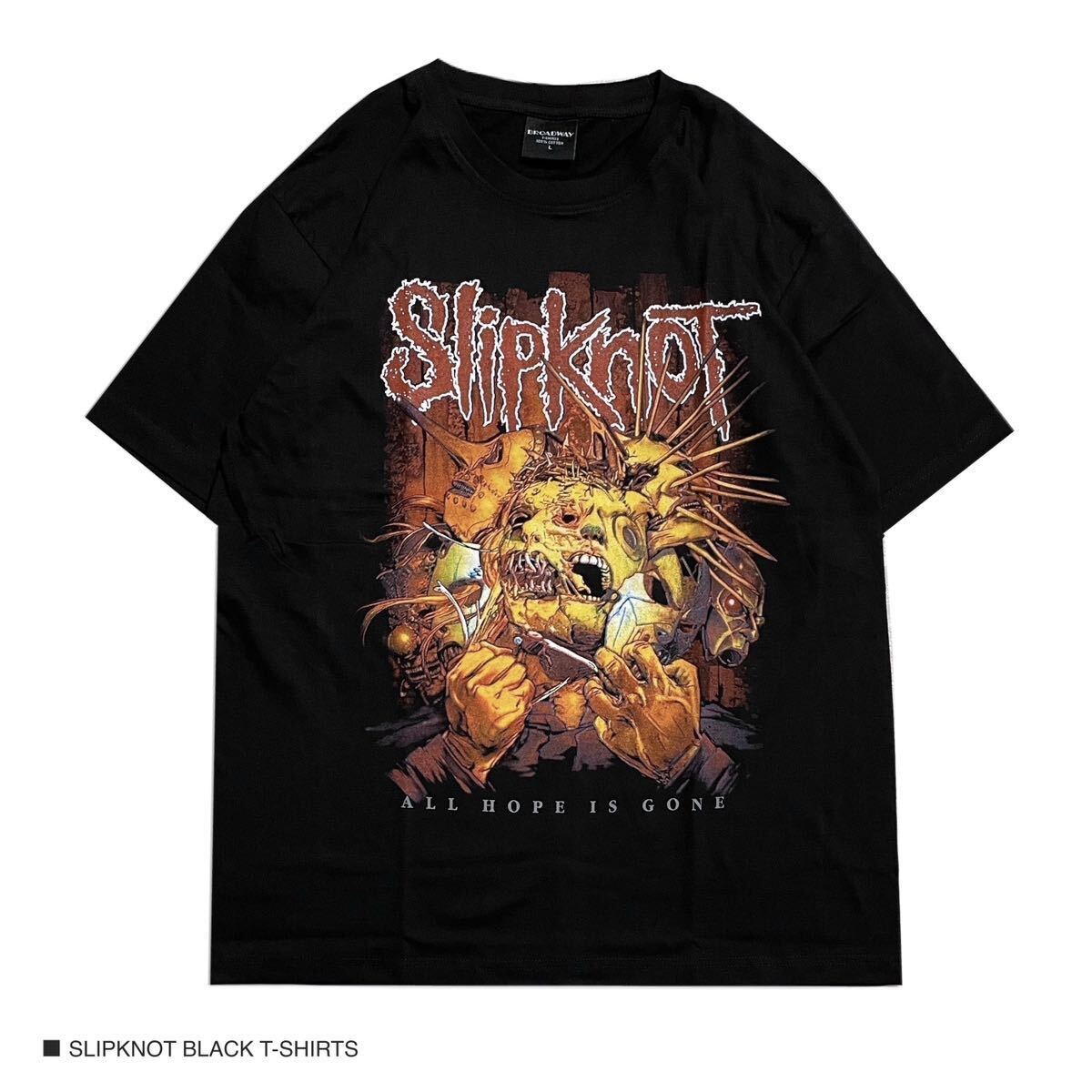 SLIPKNOT スリップノット Lサイズ ブラック 半袖 Tシャツ ロック バンドT ストリート系拍卖