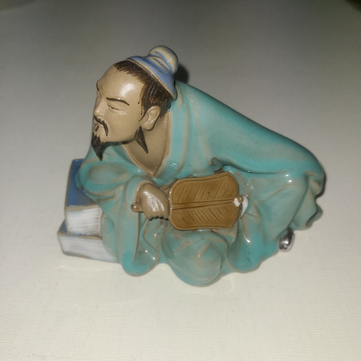 陶器人形 中国美術 置物 陶器 骨董 老人 髭 拍卖