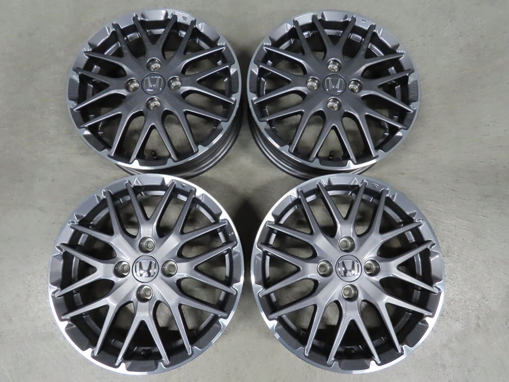 ホンダ N-ONE JG3 JG4 後期 純正 プレミアムツアラー 4.5J +45 PCD100 4穴 15インチ N-BOX N-WGN ガリ傷無し 4本拍卖