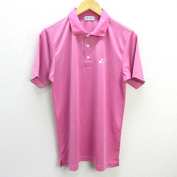 G■ヨネックス/YONEX 半袖ドライ半袖/スポーツウェア【M】ピンク/men's/82【中古】■拍卖