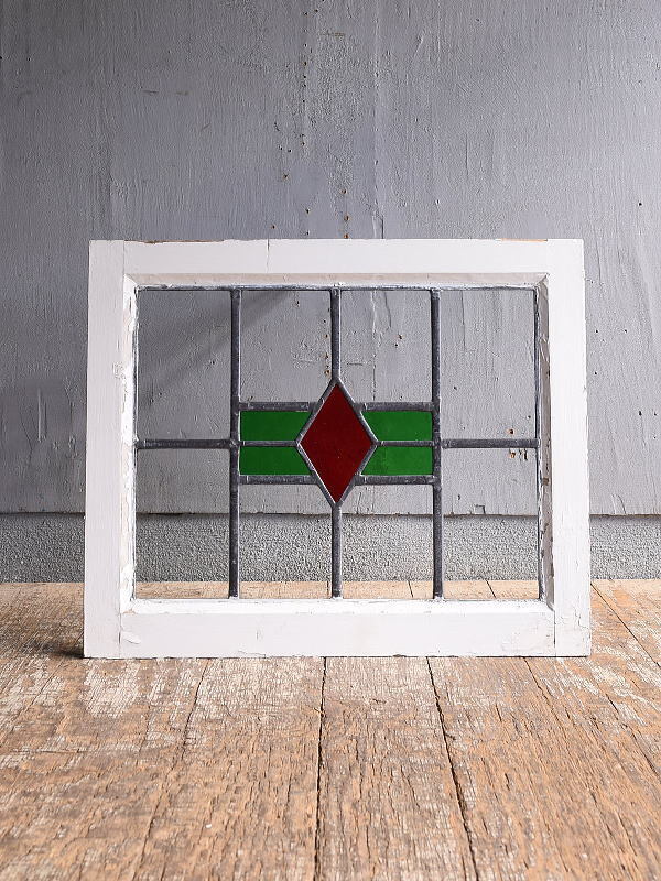 イギリス アンティーク ステンドグラス 幾何学 12664拍卖