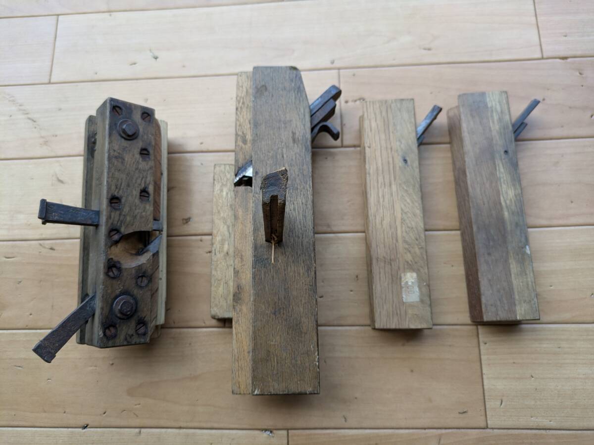 No.61●特殊鉋●4個●ジャンク品●大工道具●建設●木工加工●建築●かんな●カンナ●長幸拍卖