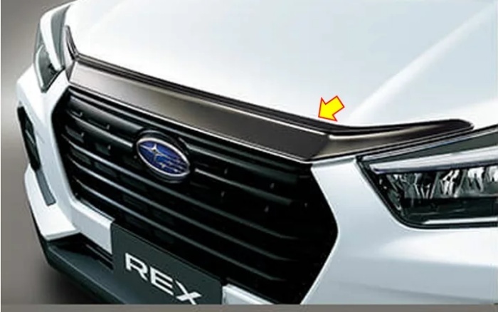 ★新品★ スバル純正 SUBARU レックス REX フロント フードガーニッシュ ブラックメッキ拍卖