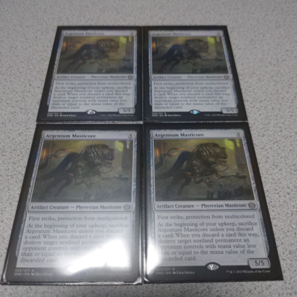 MTG ONE アージェンタムのマスティコア 英語 四枚セット 即決拍卖