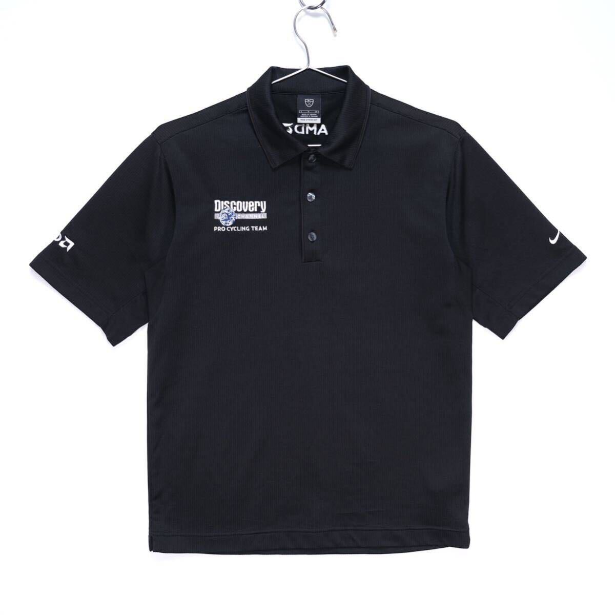 【送料無料】NIKE(ナイキ)/ディスカバリーチャンネル プロサイクリングチーム/Discovery Channel Pro Cycling Team/ポロシャツ/ブラック/S拍卖