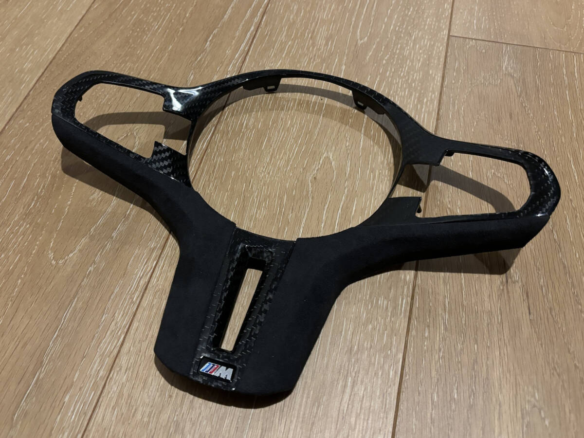 美品 BMW カーボン 交換式 ステアリングトリム Gクラス G80 G82 F90 F91 F97 F98 F95 F96 ステアリングカバー拍卖