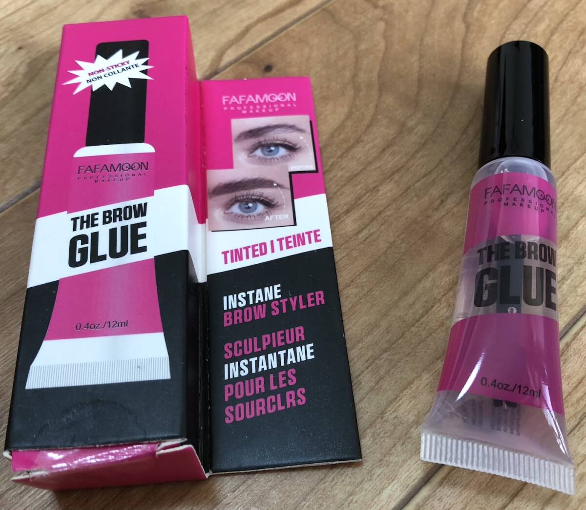 Fafamoon 透明な眉毛ジェル 自然な効果 防水 耐久性 アイブロウエンハンサー 速乾性 12ml P38拍卖