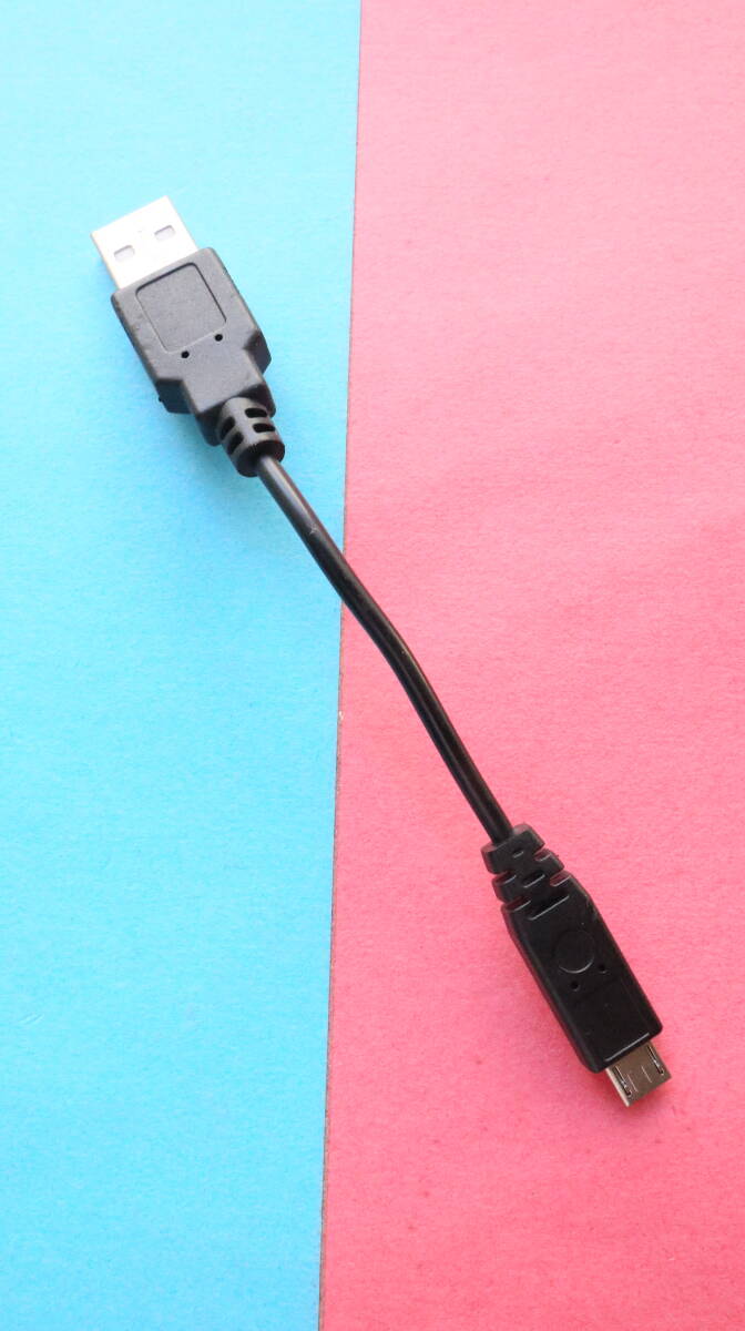 **中古   USB2.0ケーブル A-microB 12cm ブラック 2 送料85円~拍卖