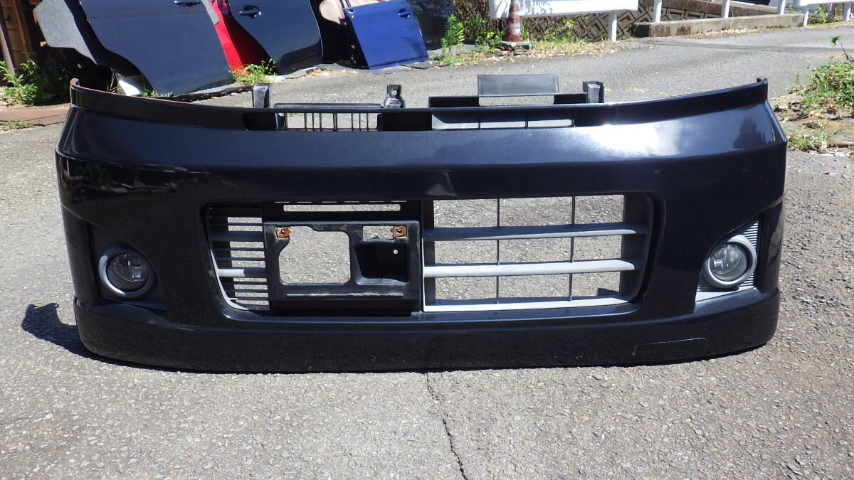 スズキ ワゴンR スティングレー MH22S 純正 フロントバンパー 黒 ZJ3 フォグランプ付き 管K0805-1拍卖