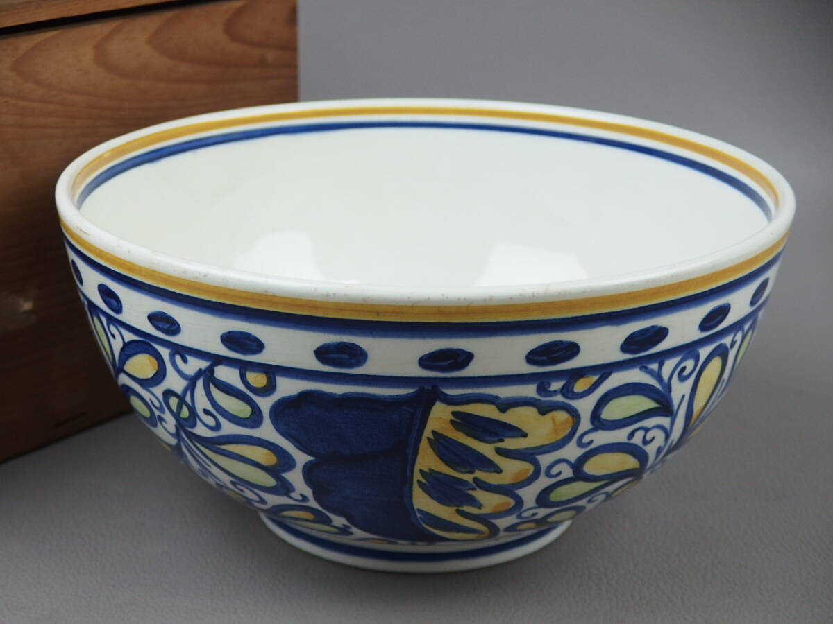 【骨董・茶道具】★古い 阿蘭陀焼?マジョリカ?★★色絵草文鉢 fn049tb.8拍卖