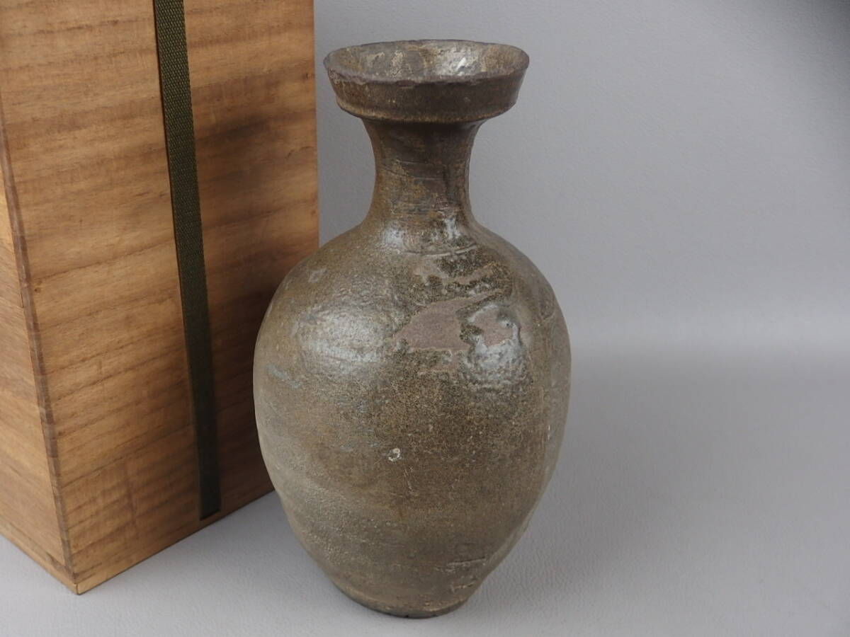 【骨董・茶道具】★李朝 高麗★★黒釉徳利 fn073sl.8 黒高麗 酒器 瓶子 朝鮮美術拍卖